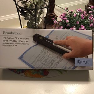 Brookstone Portable Document and Photo Scanner, iConvert. NEW in box.